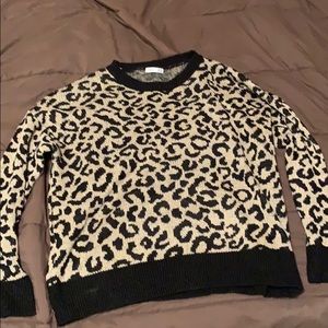 Leopard knit sweater